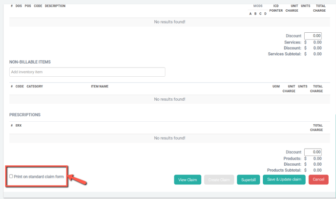 Print on standard form